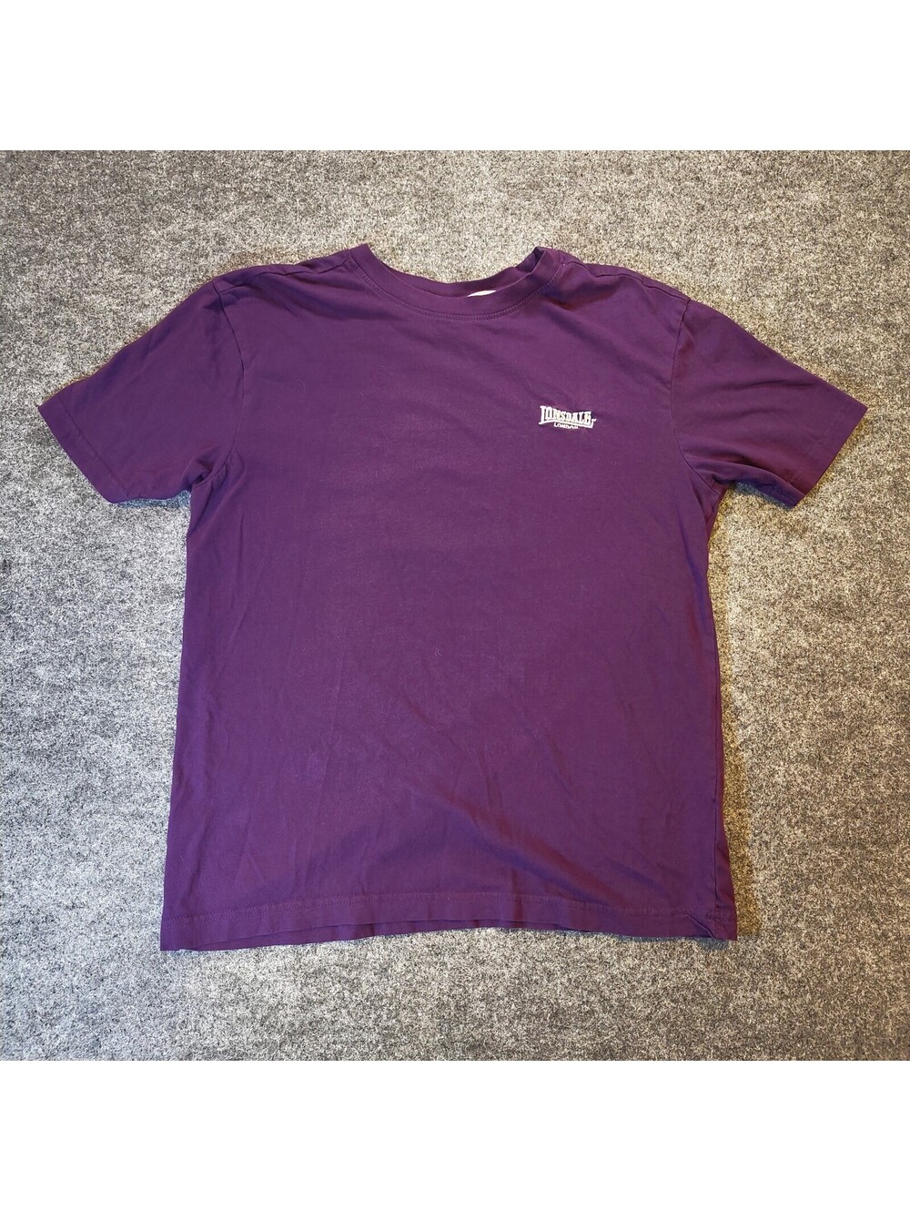 Lonsdale London T-Shirt Men’s Small Purple Crewneck Boxing Brand Tee
